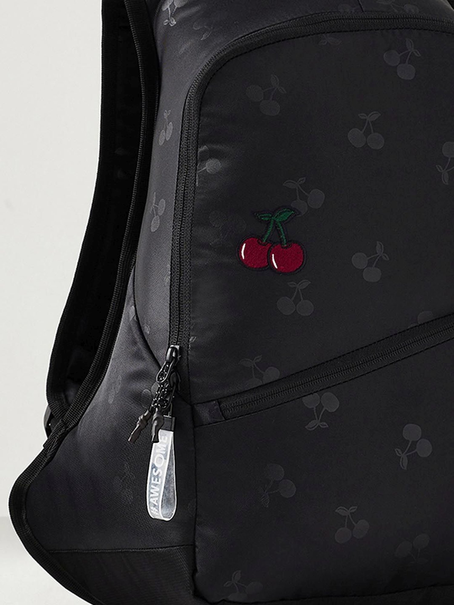 Wiki Back to School Black Polyester Printed Backpack - 22 Ltrs