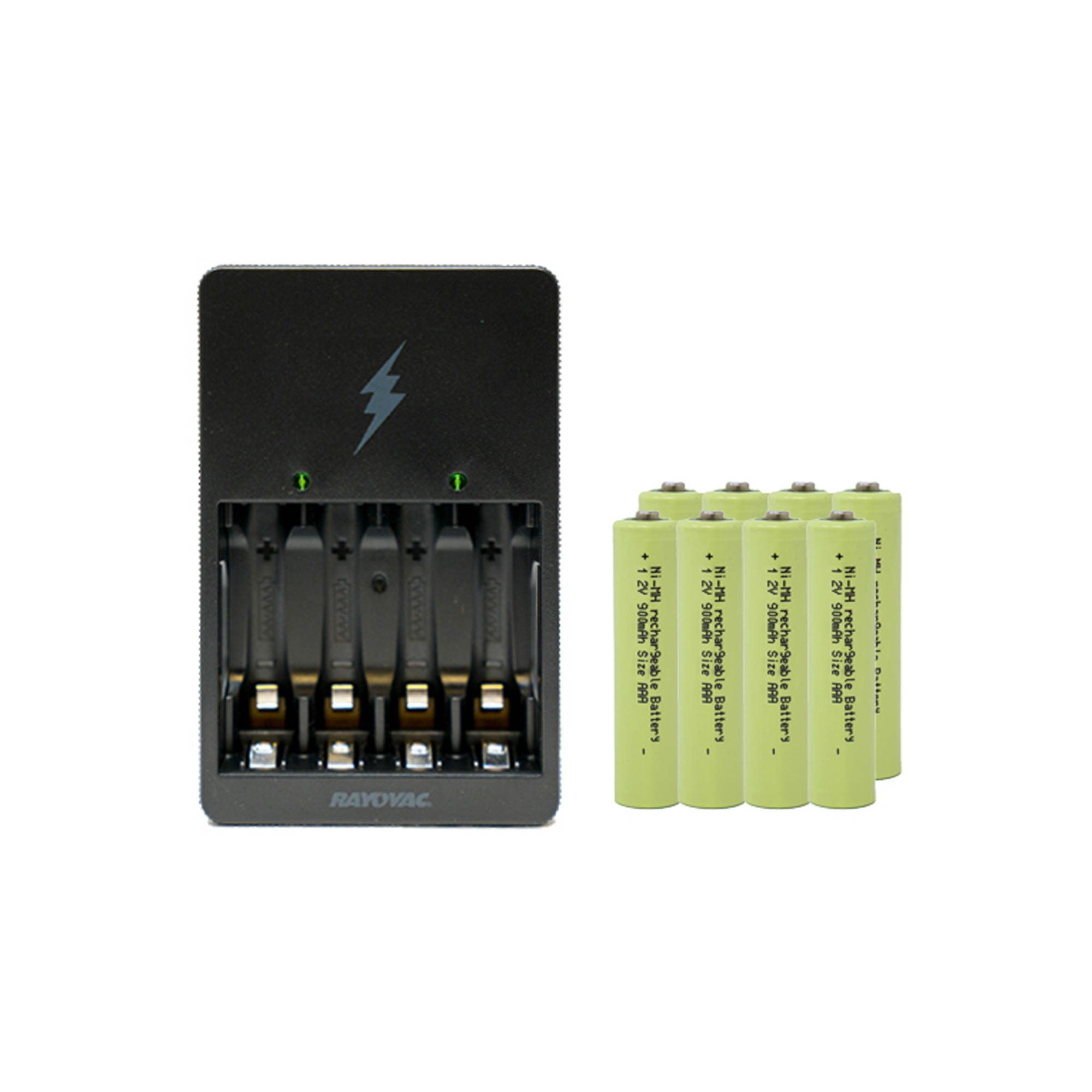 Rayovac AA / AAA Compact Charger + 8 AAA NiMH Batteries (900 mAh)
