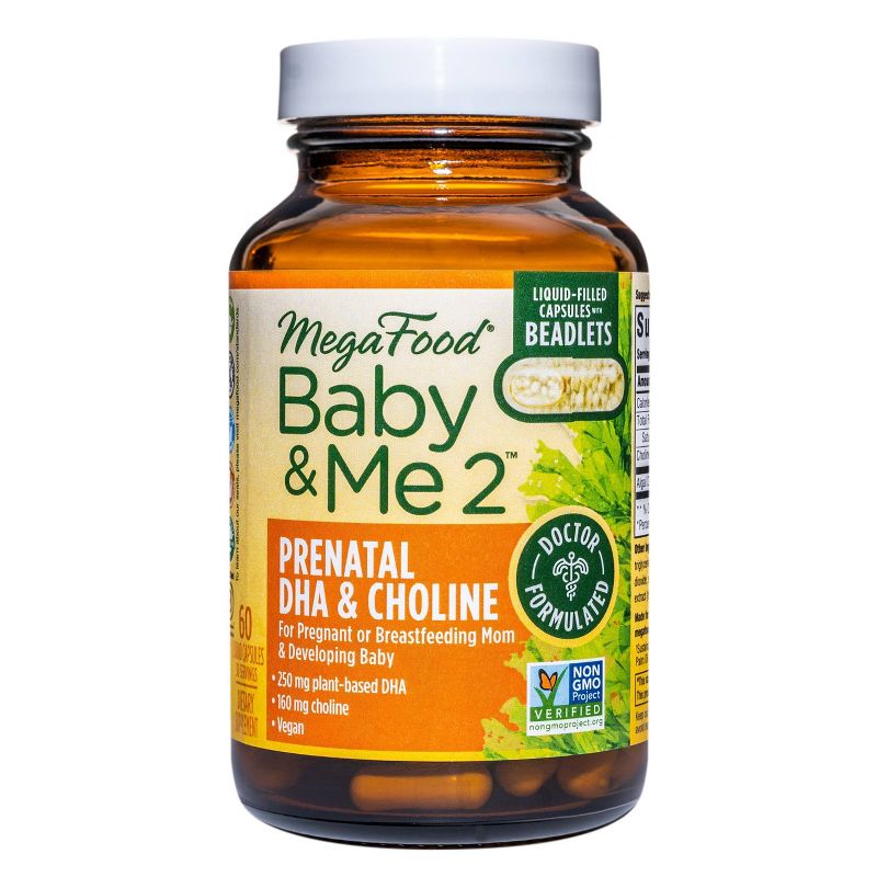 MegaFood Baby and Me Prenatal DHA & Choline Capsules - 60ct