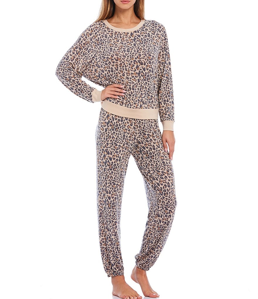Honeydew Intimates Star Seeker Brushed Jersey Leopard Coordinating Lounge Set