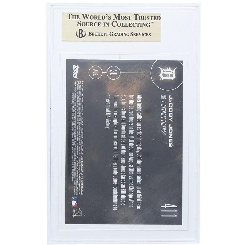 Topps NOW 2016 Call-Up Detroit Tigers Jacoby Jones Card #411 BGS 9.5