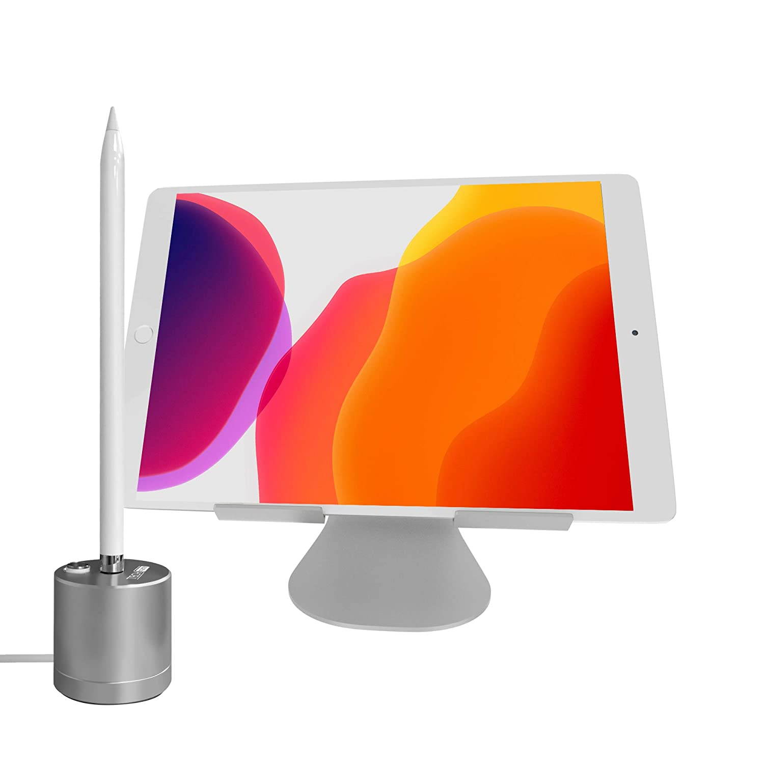 TechMatte Charging Stand for Apple Pencil - Premium Aluminum Charging Dock with Built-in Charging Cable (5feet)