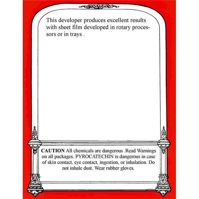 Photographers' Formulary Pyrocat-HD In Glycol Film Developer,Makes 10Lt Solution