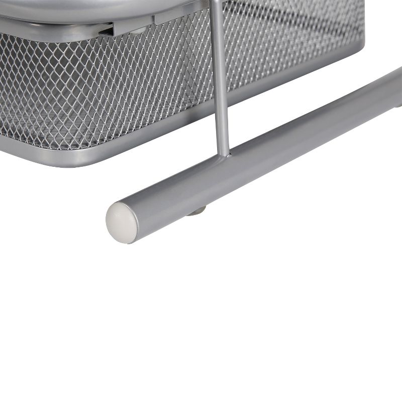Mesh Monitor Stand with Drawer Silver - Made By Design™