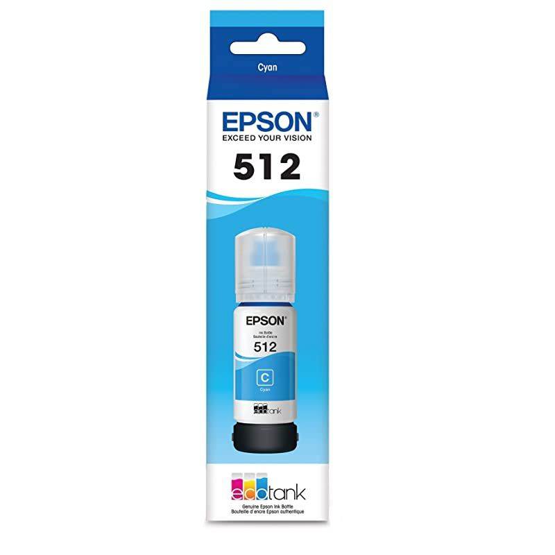 T512 EcoTank Ink Ultra-high Capacity Bottle Cyan (T512220-S) for select  EcoTank Printers