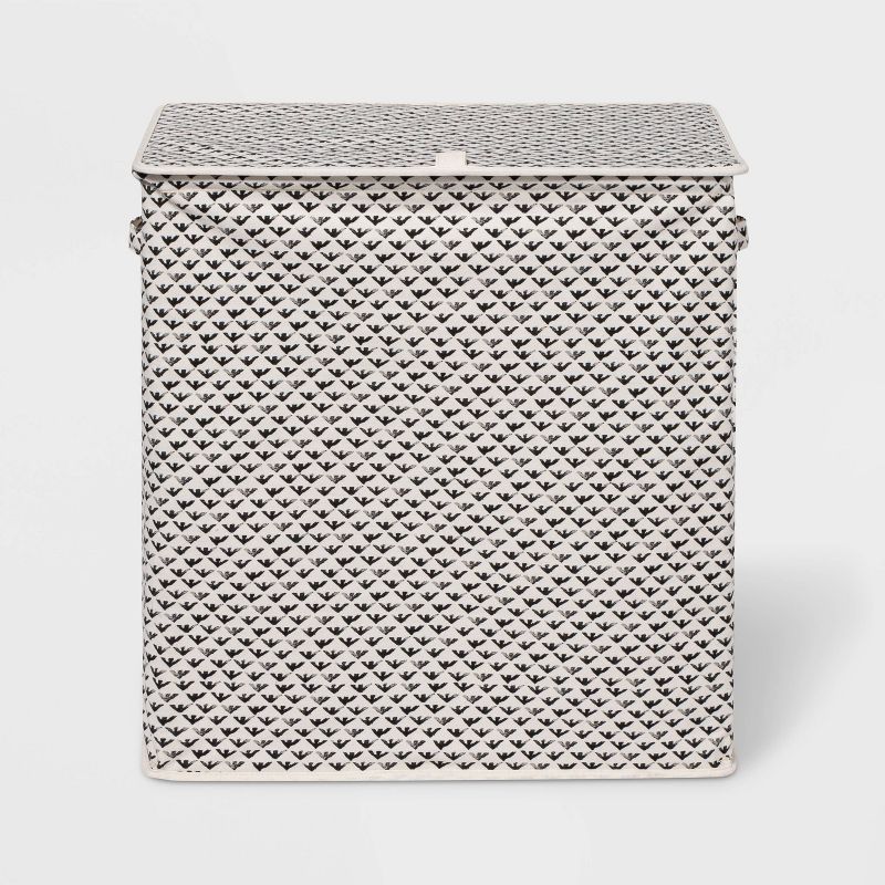 Household Essentials Rolling Laundry Hamper Storage Cart Natural/Light Ash