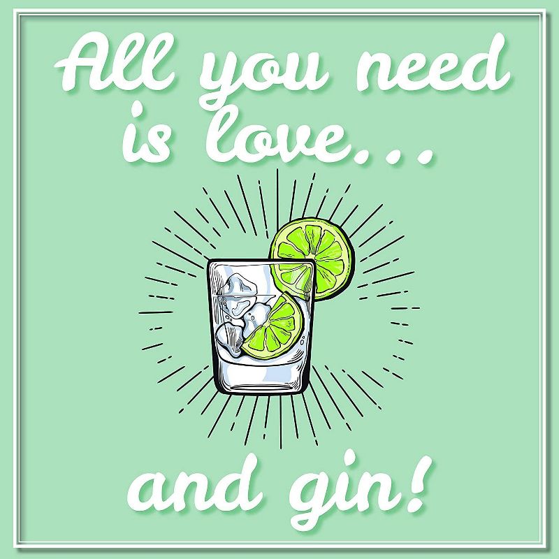 2021 Wall Calendar - Gin, 12 x 12 Inch Monthly View, 16-Month, Includes 180 Reminder Stickers