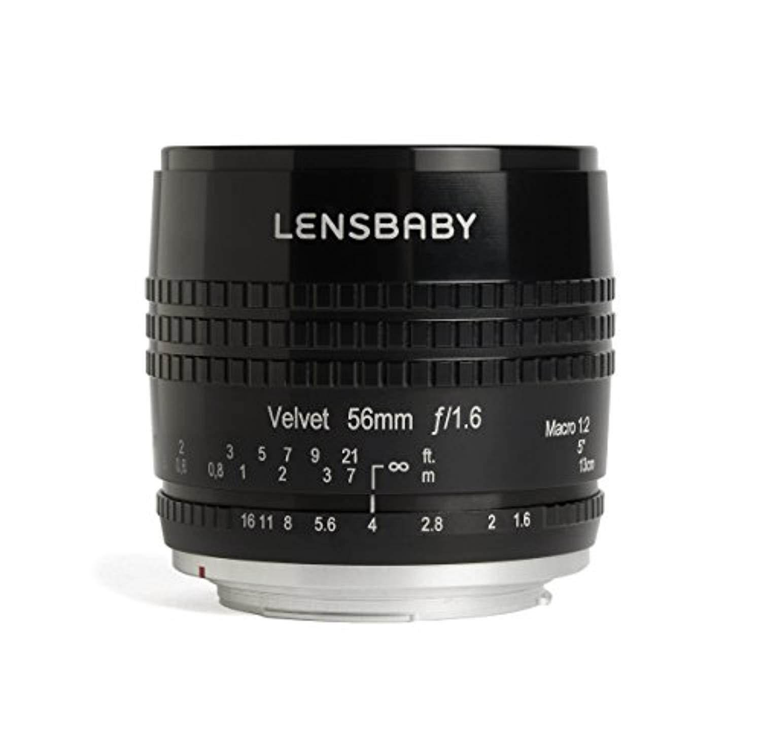Lensbaby Velvet 56, 56mm f/1.6 Macro Lens for Nikon F - Black Finish #LBV56BN