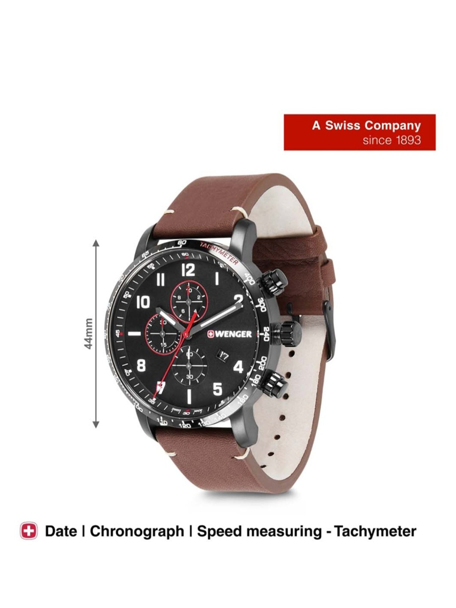 Wenger Swiss Made 01.1543.107 Attitude Chrono Analog Watch for Men