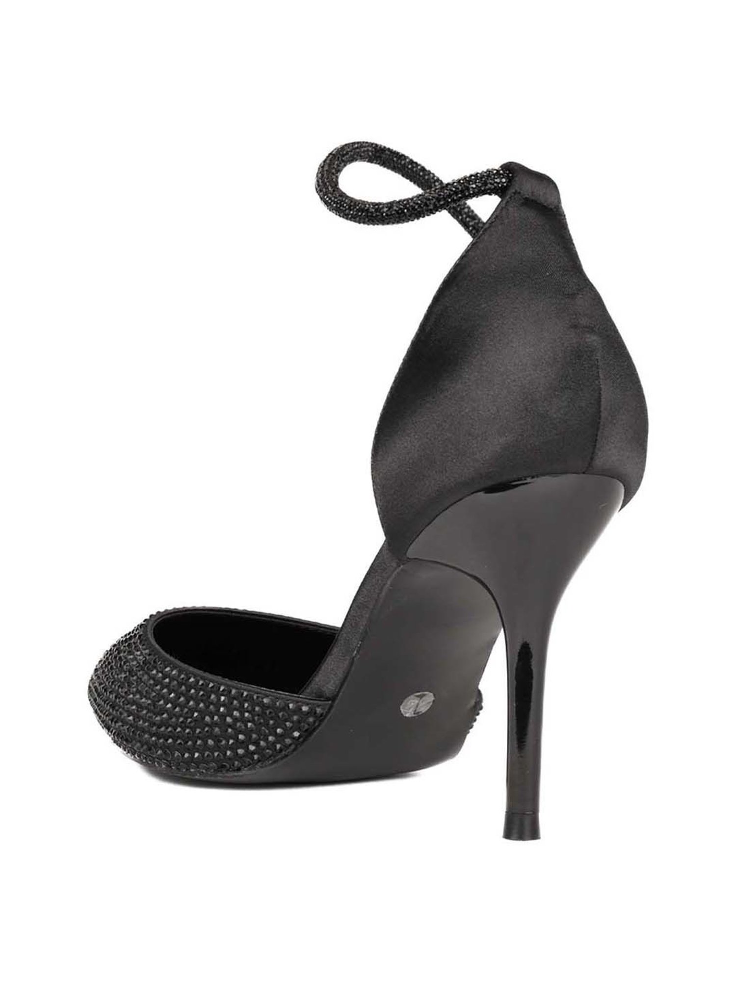 Ronnie Grey Women's Black Ankle Strap Stilettos