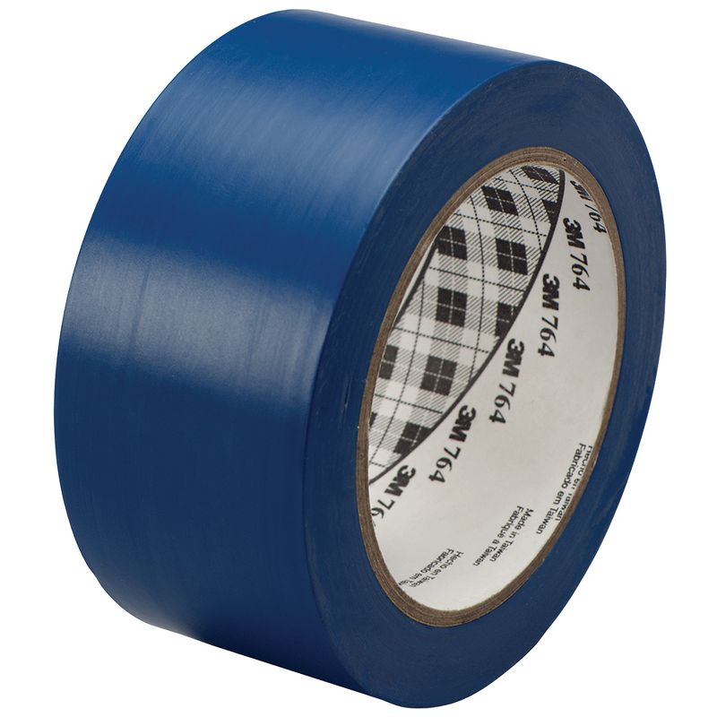 3M 764 Vinyl Tape 5.0 Mil 2" x 36 yds. Blue 6/Case T967764L6PK