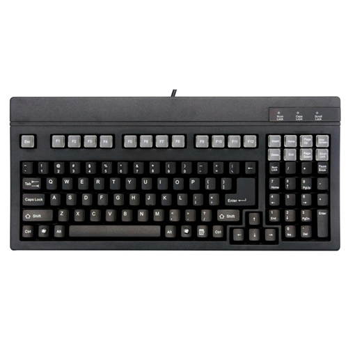 SolidTek KB-700 Black USB Wired Mini POS/Rack Mount Keyboard