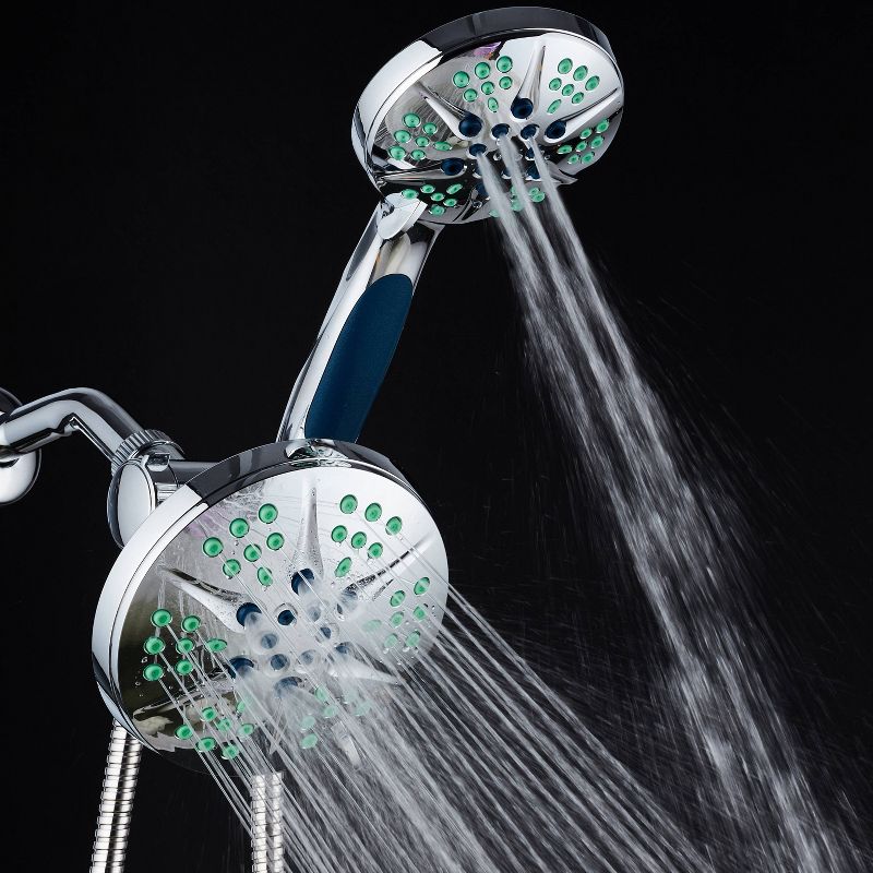 6" 48 Setting High Pressure Ultra Luxury Three-Way Shower Head Combo Chrome - Hotelspa Notilus