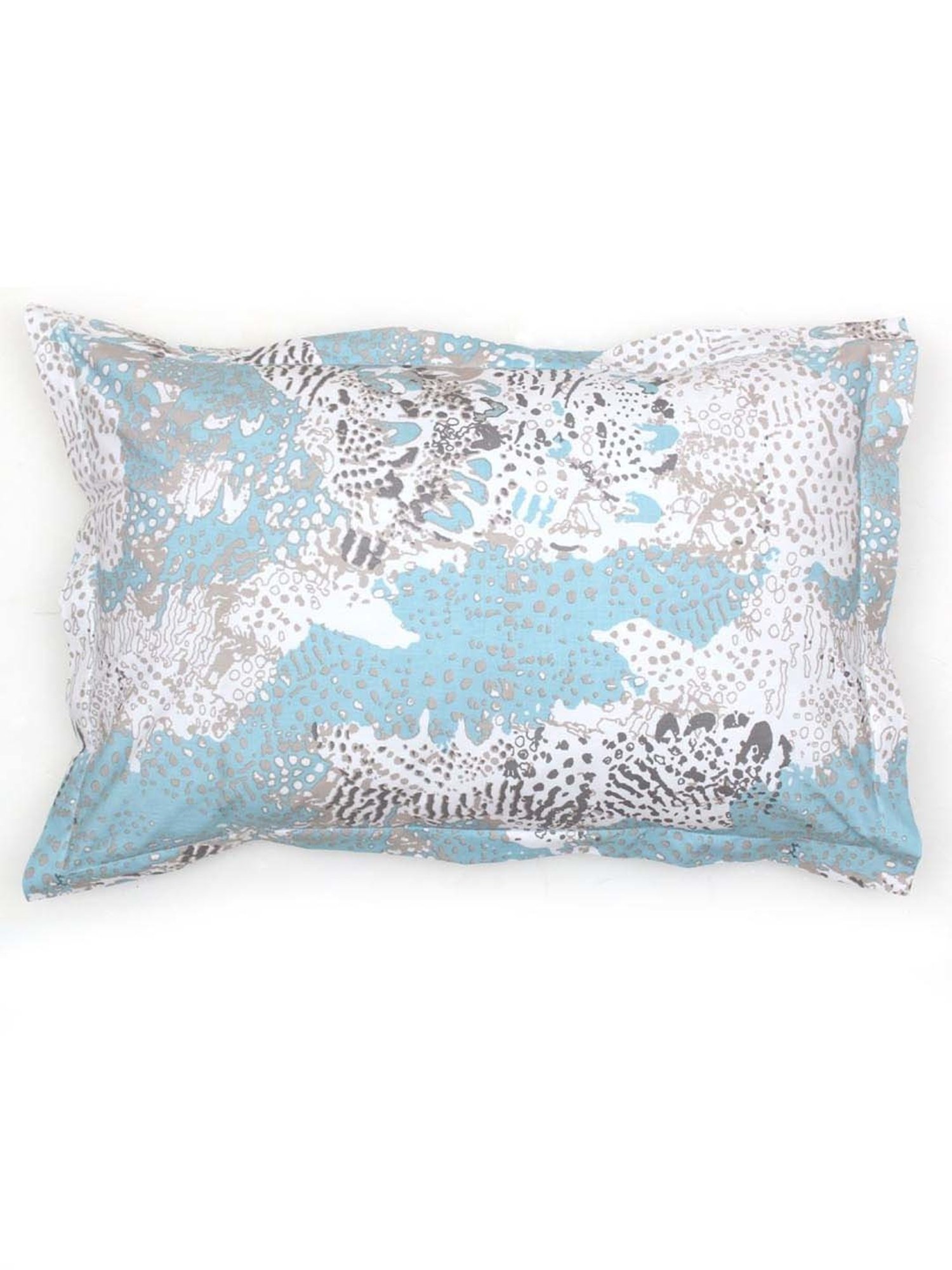 House This Mashak Blue 180 TC Cotton Bed Sheet with Pillow Cover