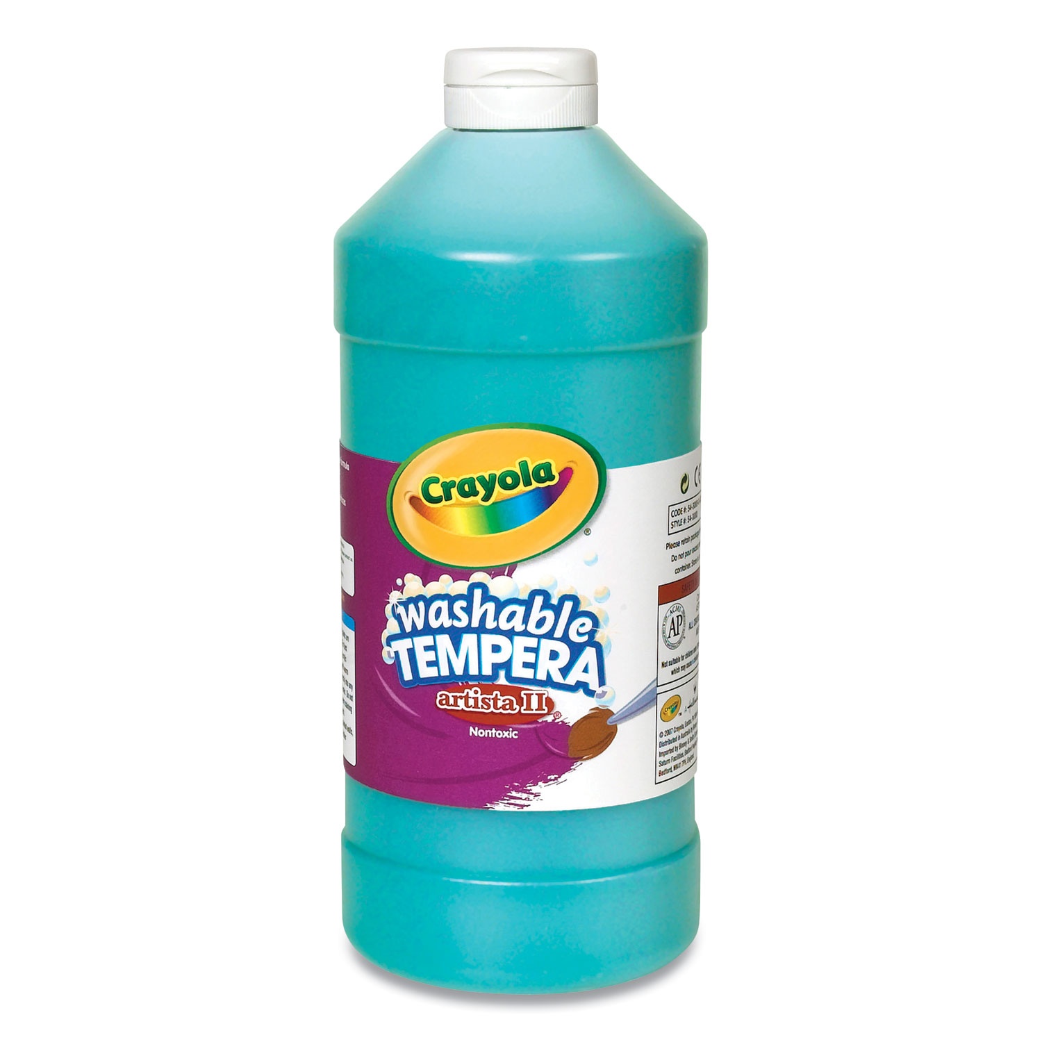 Washable Tempera Paint, 32oz, Turquoise CYO543132048