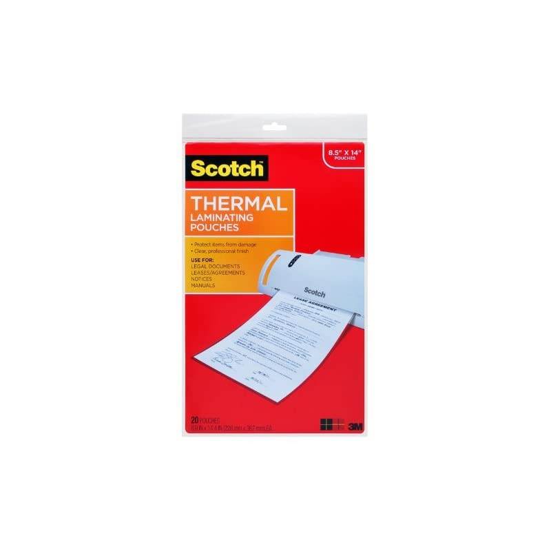 Thermal Laminating Pouches 85 x 14 Inches 20 Pouches 2PACK