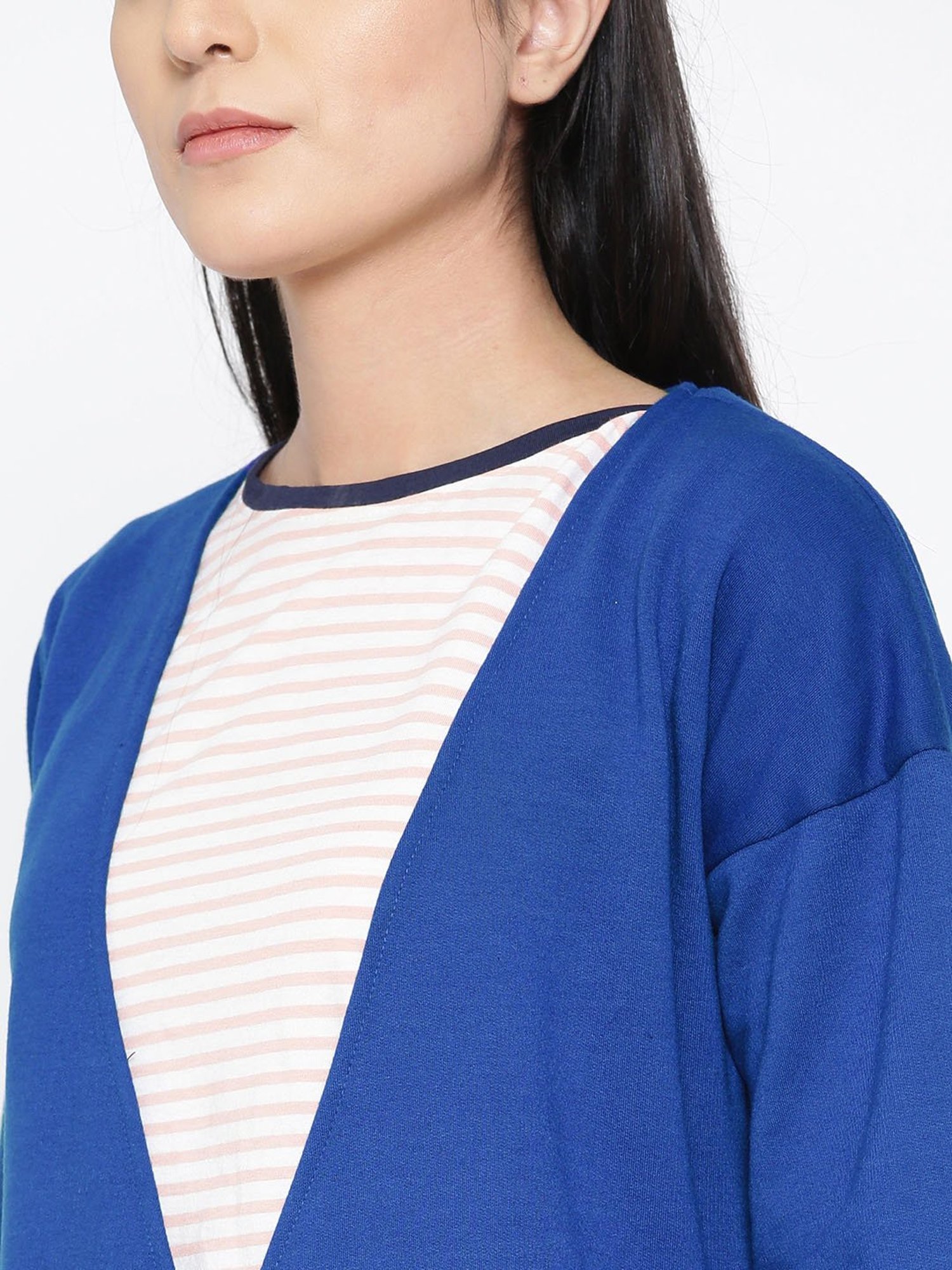 Belle Fille Royal Blue Regular Fit Shrug