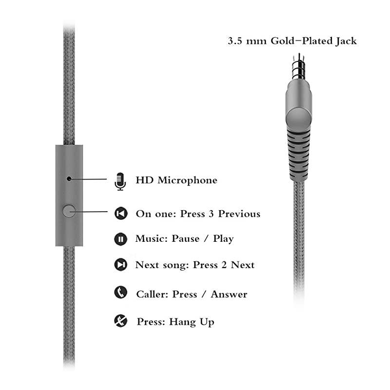i39 Headphones with Microphone Foldable Lightweight Adjustable On Ear Headsets with 3.5mm Jack for Cellphones Computer MP3/4 Kindle School (Mint/Gray)