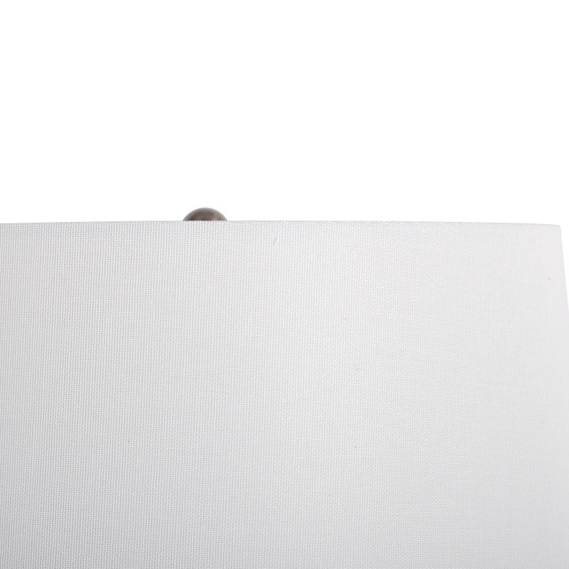 Glass Table Lamp Set with Brushed Steel Black - Decor Therapy