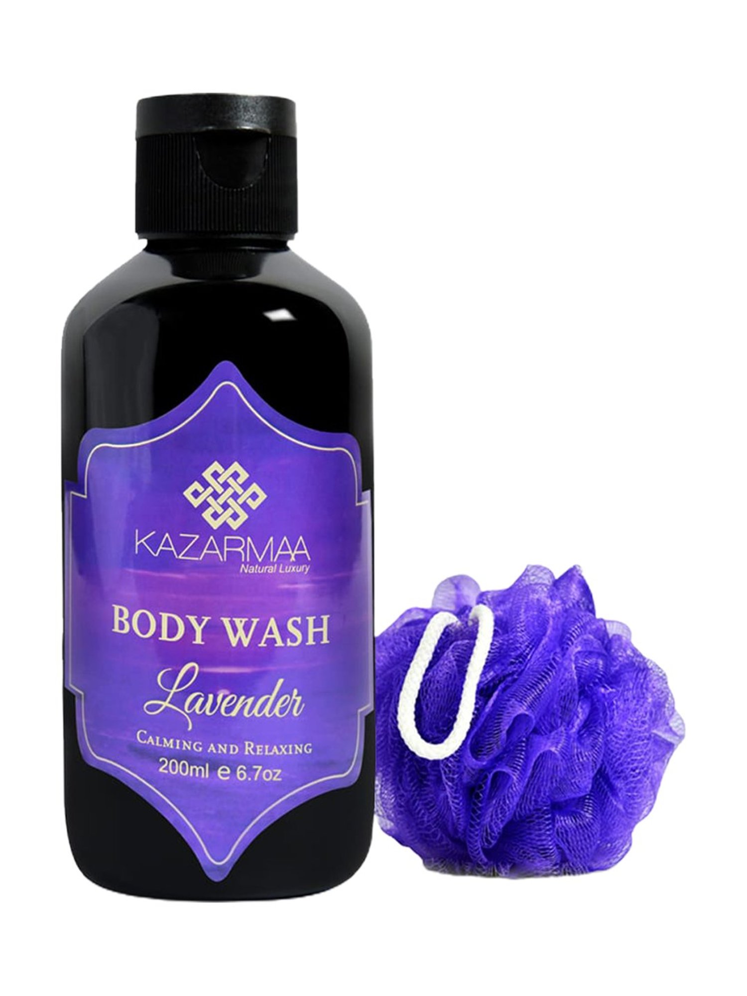 Kazarmaa Calming and Relaxing Lavender Body Wash with Loofah - 200 ml