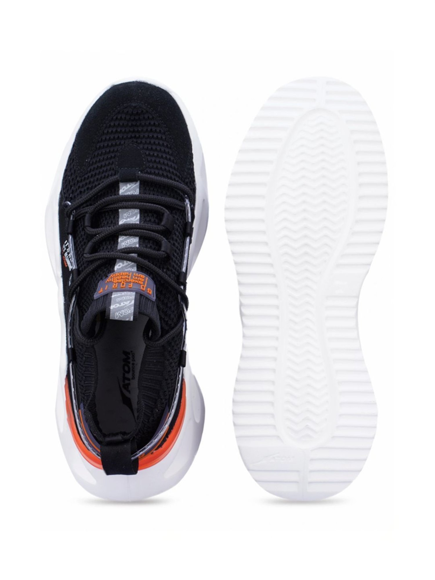 Atom Men's Black Running Shoes