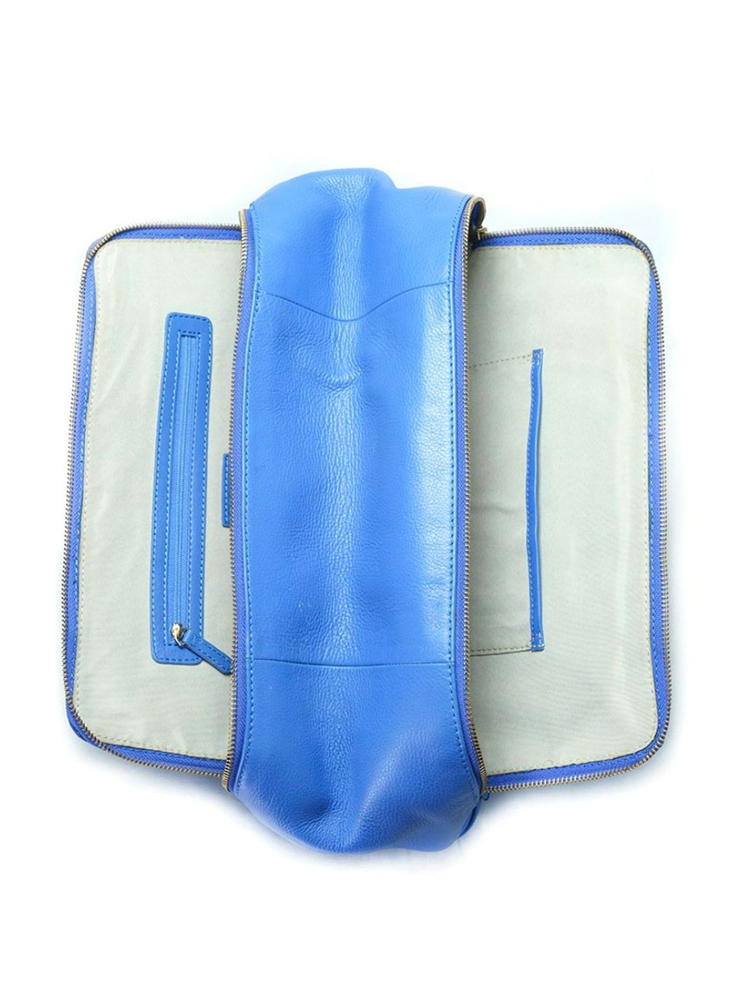 RI2K London Blue Leather Large Handbag