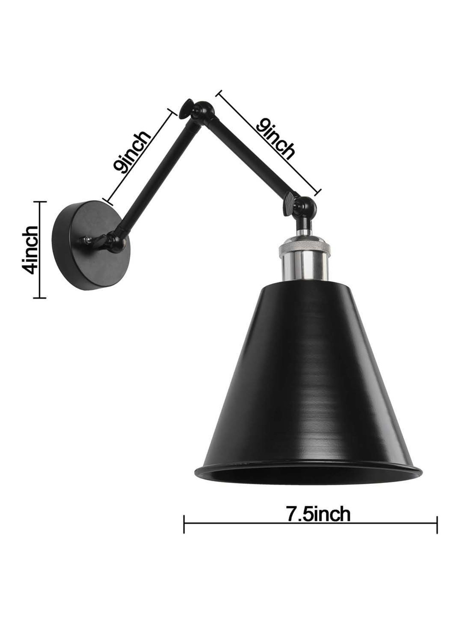 Homesake Black Edison 360 Guard Shade Wall Lamp - Set of 1