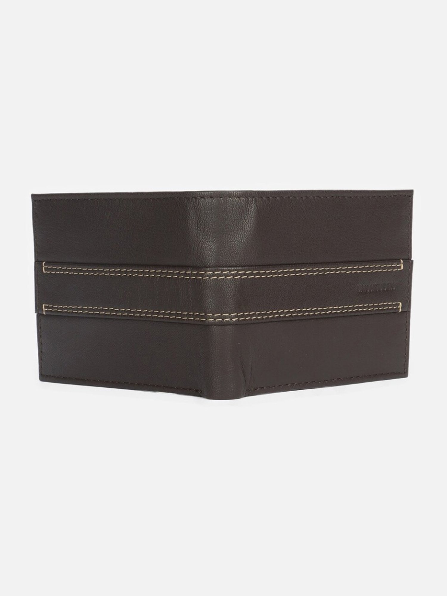 Van Heusen Brown Leather Paneled Bi-Fold Wallet