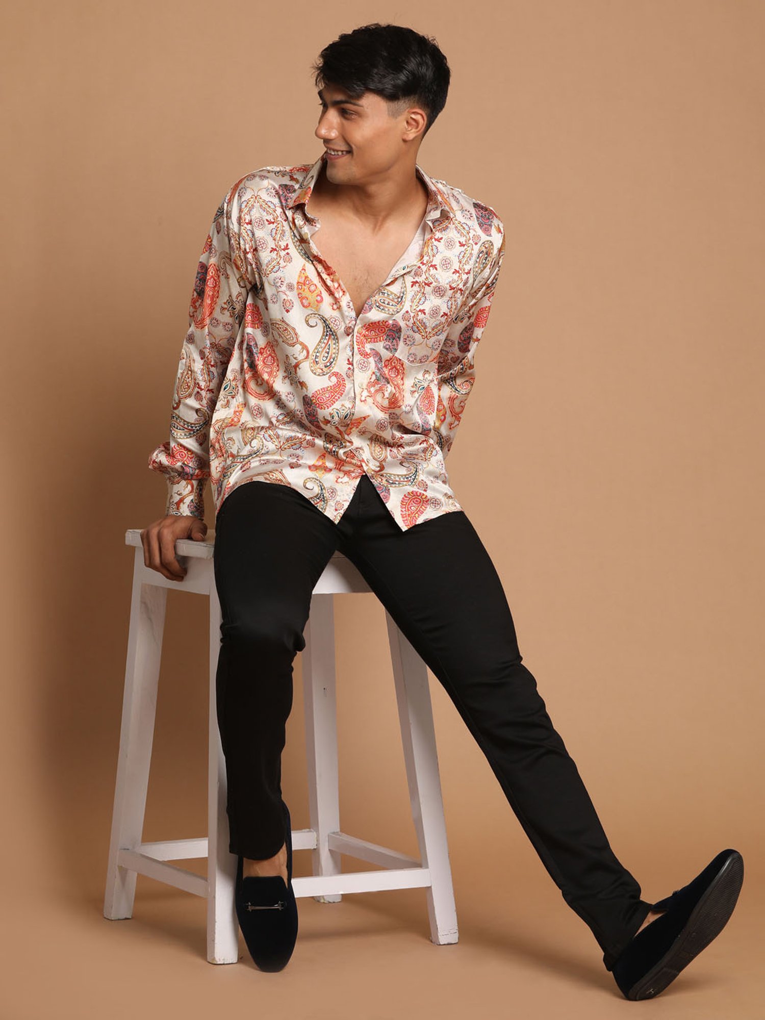 VASTRAMAY Multicolor Regular Fit Printed Shirt