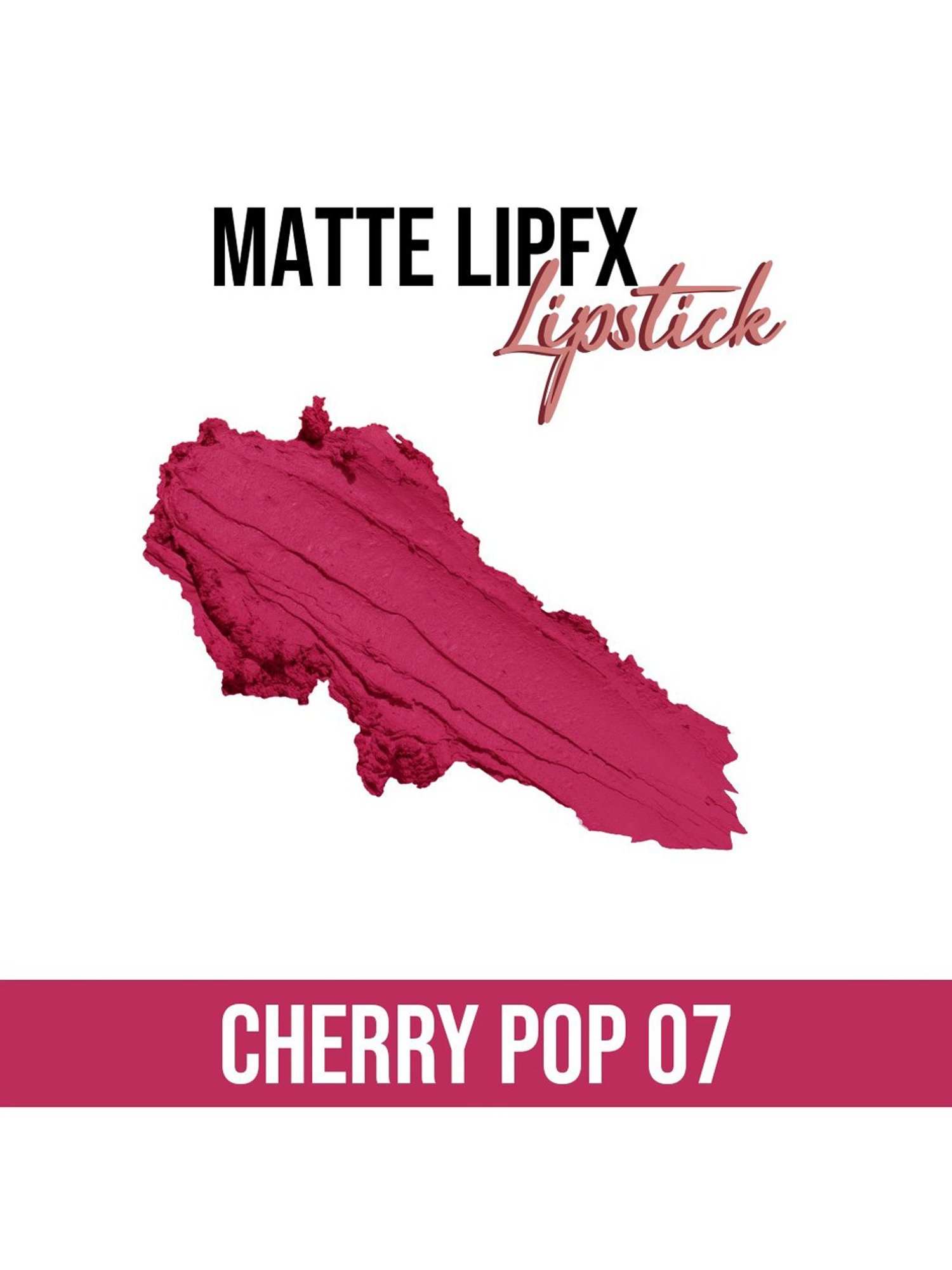 C2P PROFESSIONAL MAKEUP Matte Lip FX Lipstick Cherry Pop 07 - 3.5 gm