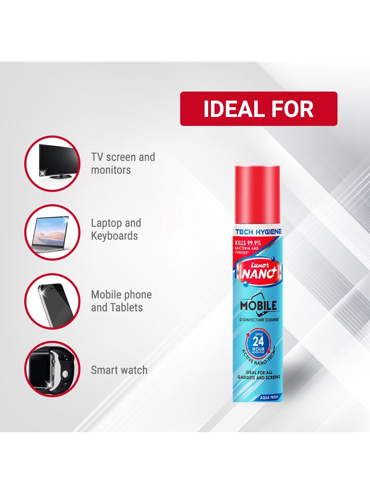 GRIPP 4 in 1 Professional Screen Cleaner Kit Includes Screen Cleanser Spray 150ml (Blue)