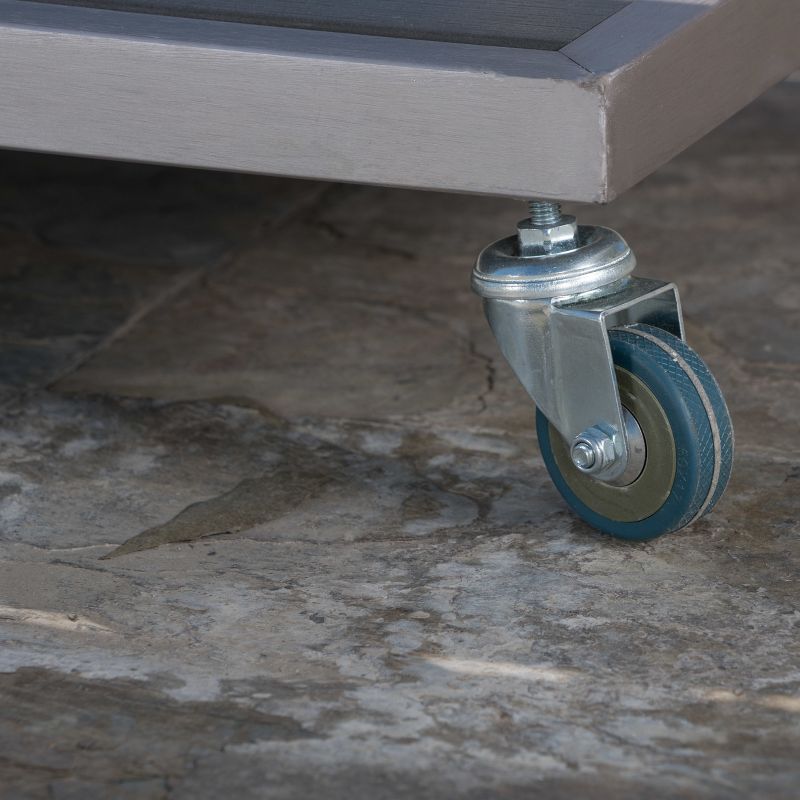 Cape Coral Aluminum Bar Cart - Natural - Christopher Knight Home