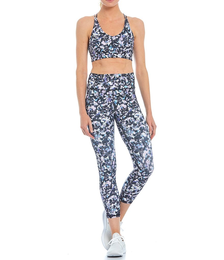 Kinesis Camo Geo V-Neck Strappy Back Bra