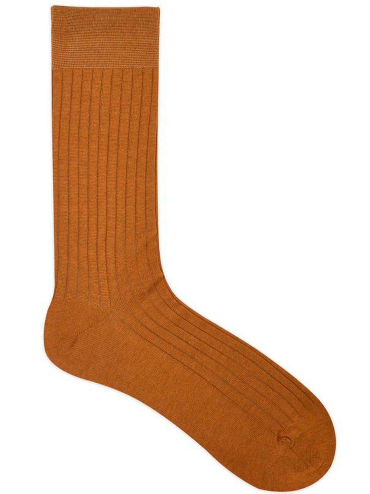 BALENZIA Classic Brown Crew Length Rib Socks