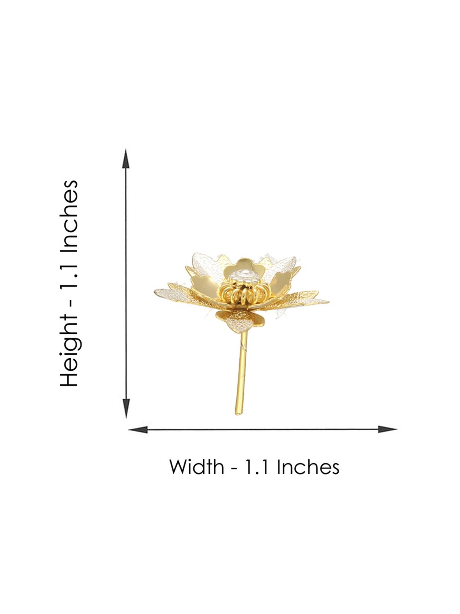 Sri Jagdamba Pearls Golden 0.8 Silver Pooja Flower - 2.78 gm