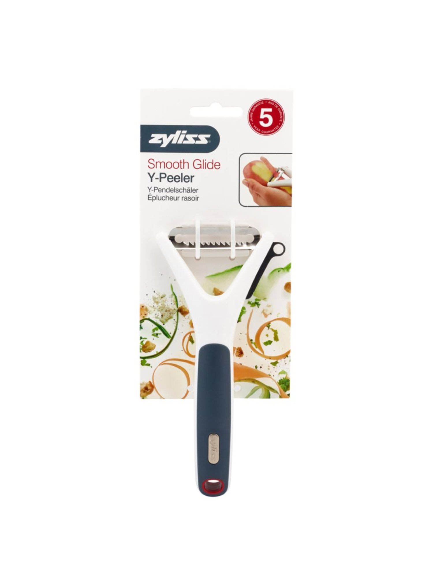 Zyliss White & Silver Plastic Peeler - Set of 1