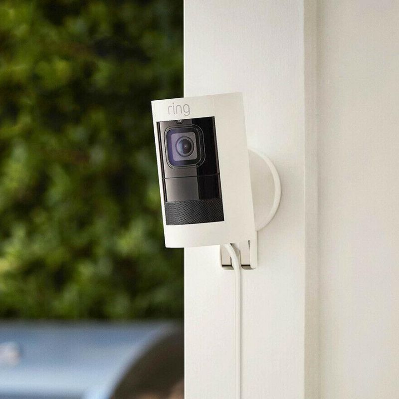 Ring 8SS1E8-WENO Indoor/Outdoor Wired Stick-Up Cam (White)
