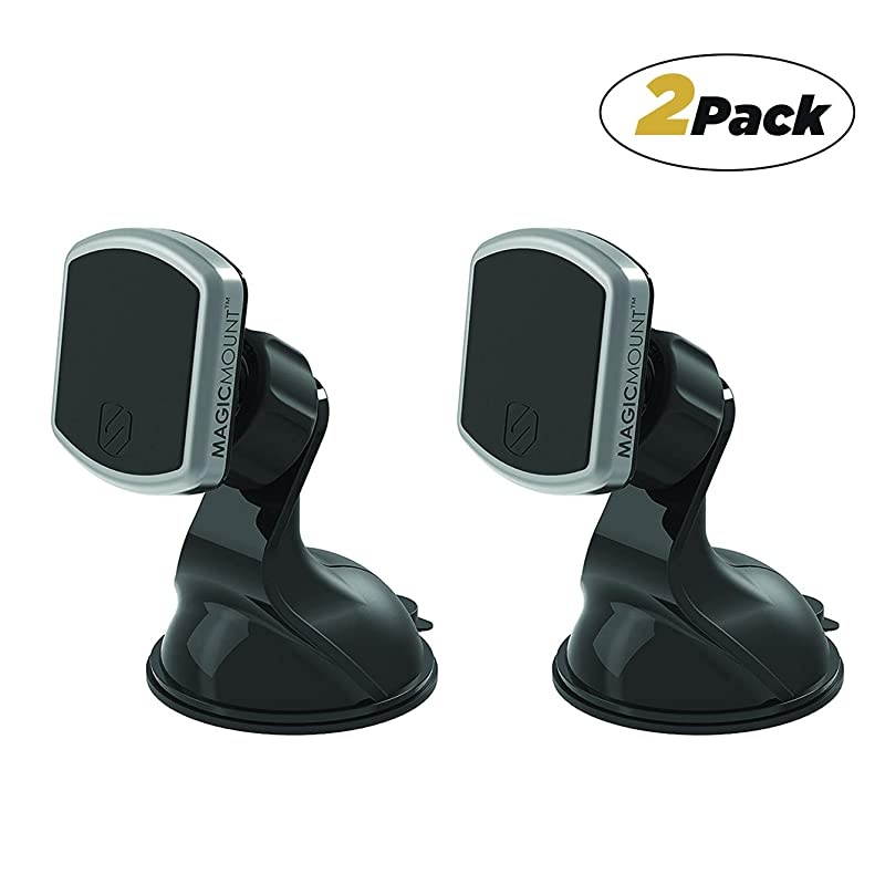 MPWD2PKUB Pro MagicMount Magnetic Suction Cup Mount Holder for Mobile Devices Black Pack of 2