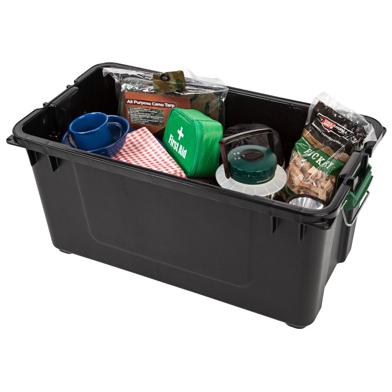 IRIS 82qt 4pk Remington Weather Tight Storage Tote Black