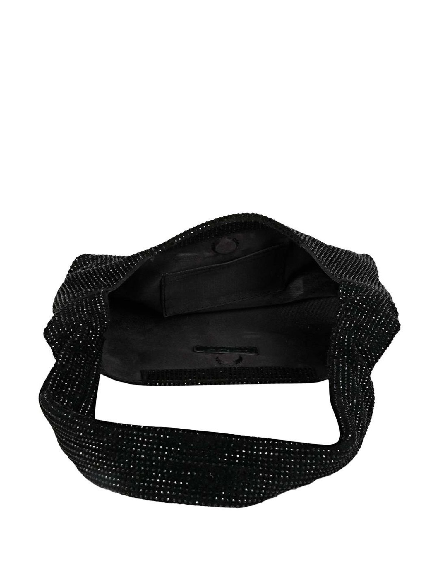 Saint G Black Embellished Medium Shoulder Handbag