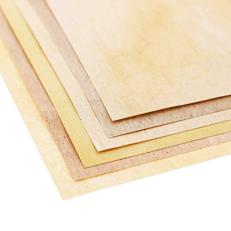 24-Sheet Juvale Antique Vintage Stationery Scroll Paper, 6 Designs