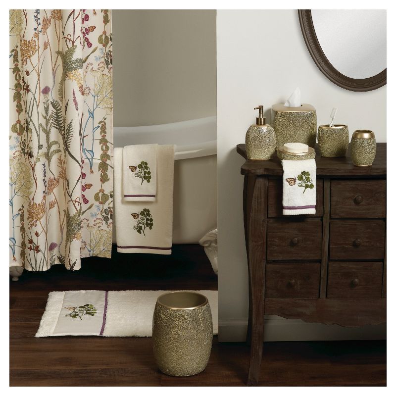 Huntington Botanical Shower Curtain Green/Yellow - India Ink