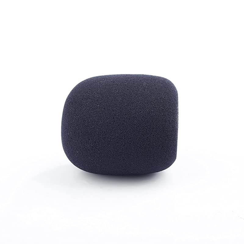 F33 Acoustic Foam Microphone Windscreen 2 Pack for Large Diameter Handheld Mics and Portable Recorders Inner Size 46mm Diameter x 66mm Length