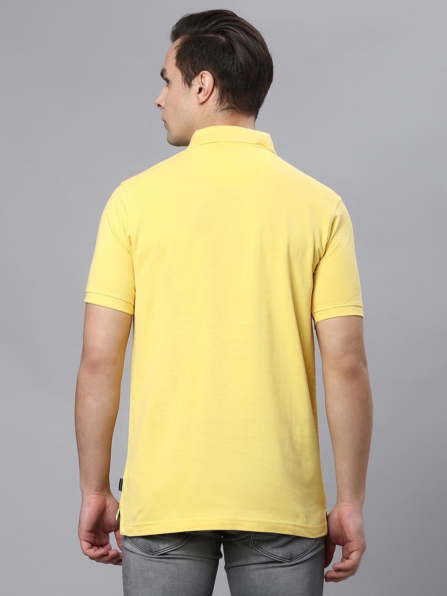 Beverly Hills Polo Club Yellow Regular Fit Cotton Polo T-Shirt