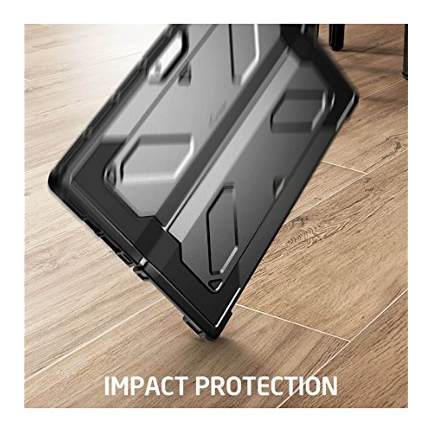 The New Surface Pro 2017 Case, Heavy Duty i-Blason Armorbox Dual Layer Hybrid Full-Body Protective Kickstand Case Compatible with Microsoft Surface Pro 4 2015 NO Built in Screen Protector (Black)