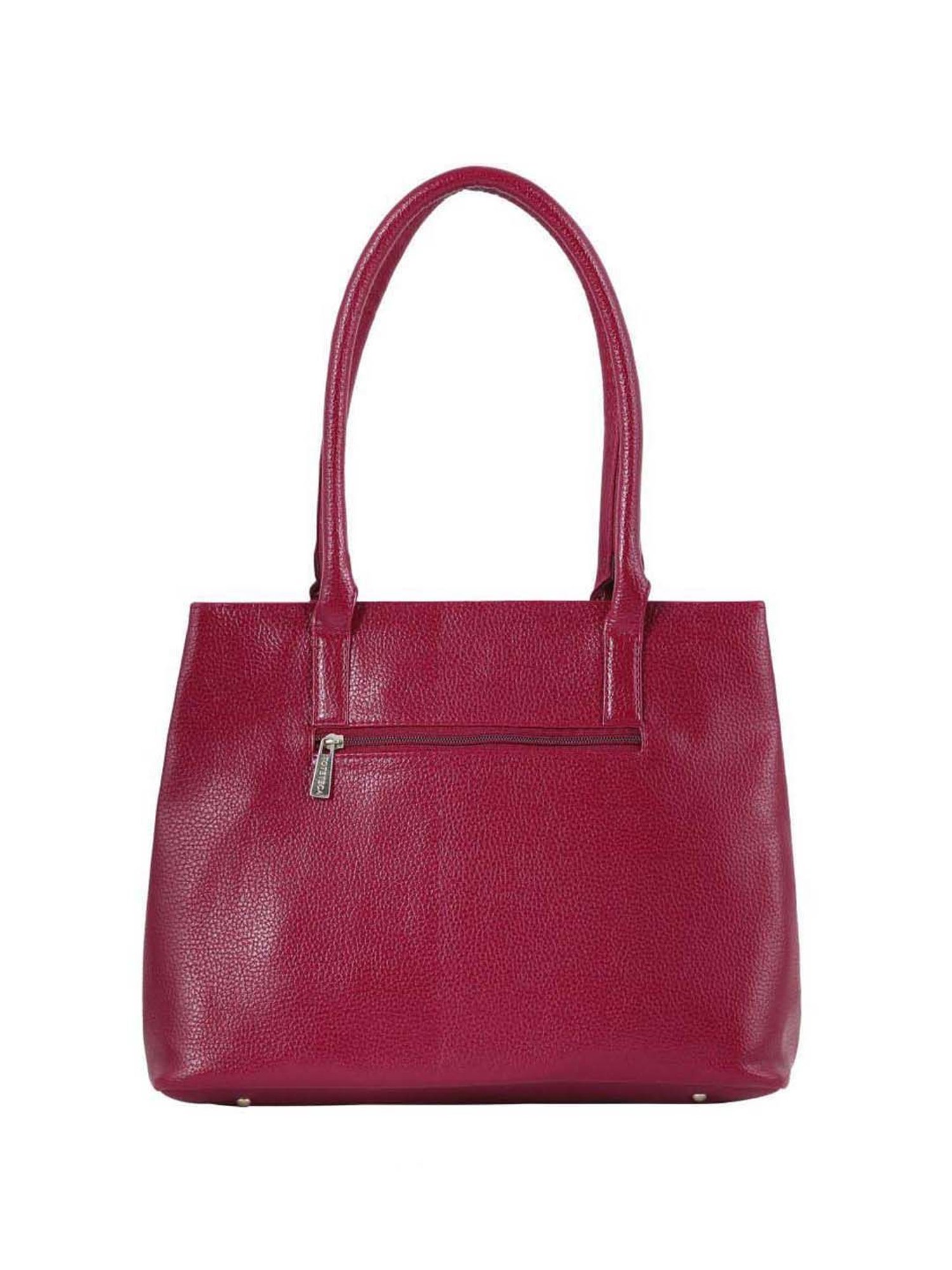 Toteteca Red Solid Medium Shoulder Handbag