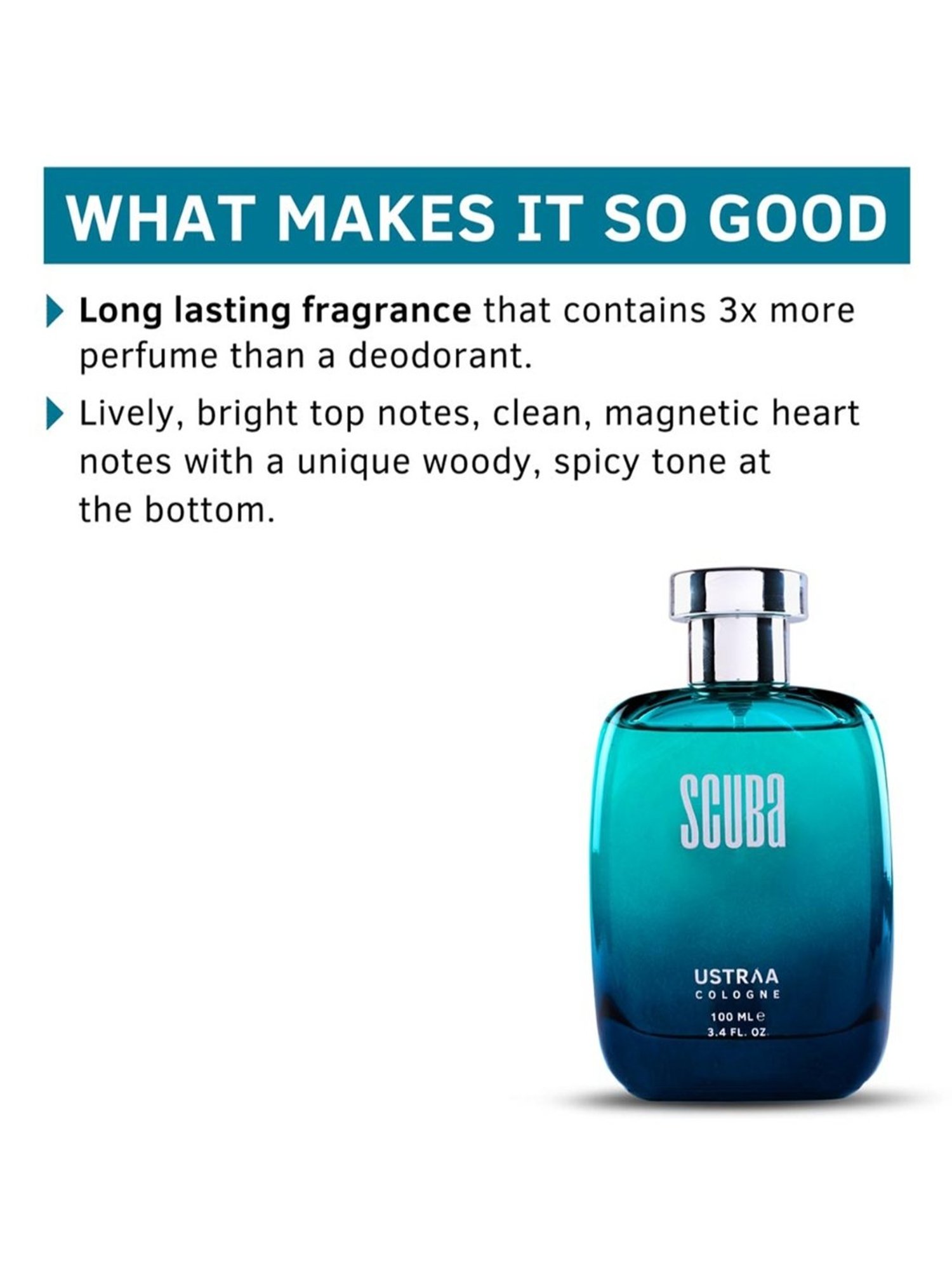 Ustraa Vitamin C Face Serum & Scuba Cologne Perfume