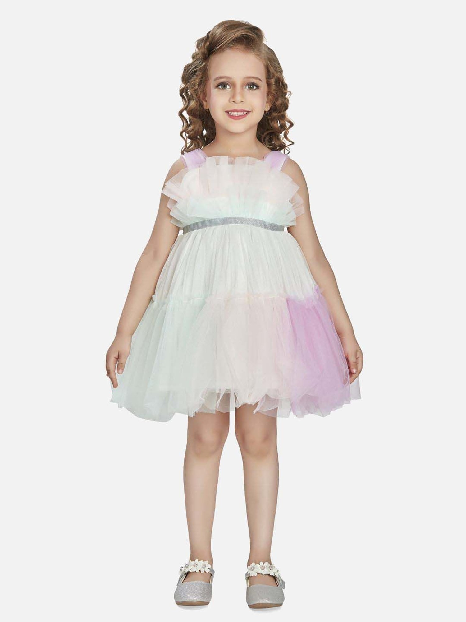 Peppermint Girls Multicolor Solid Dress