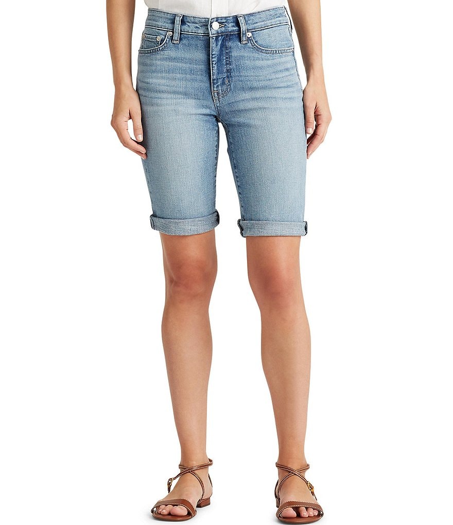 Westbound Petite Size the PARK AVE fit Indigo Skimmer Shorts