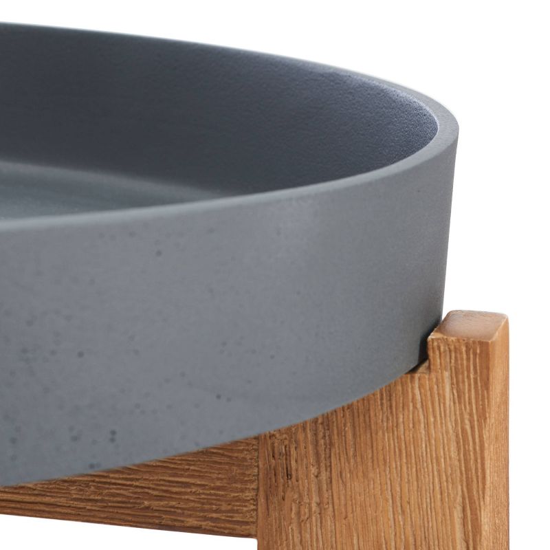 Wood Fiber Clay Patio Accent Table - Olivia & May